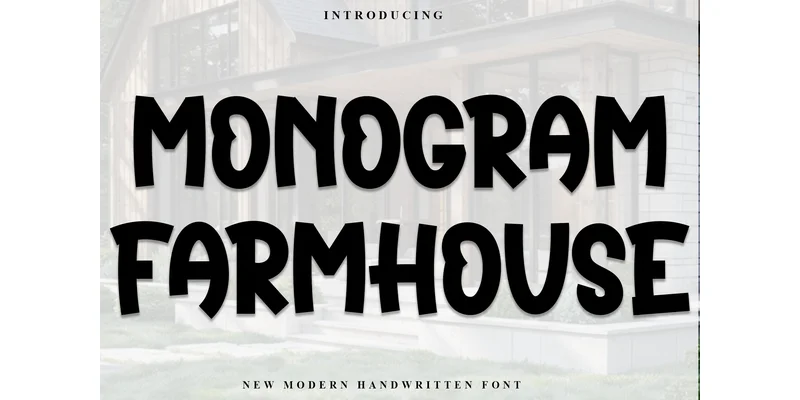 Monogram Farmhouse Font by PiPi Creative — Display Font