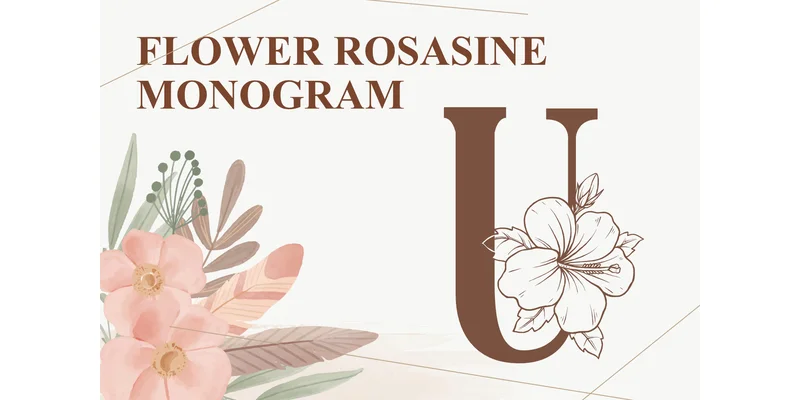 Monogram Flower Rosasine Font by mantrasangar.supply by mantrasangar.supply — Decorative Font