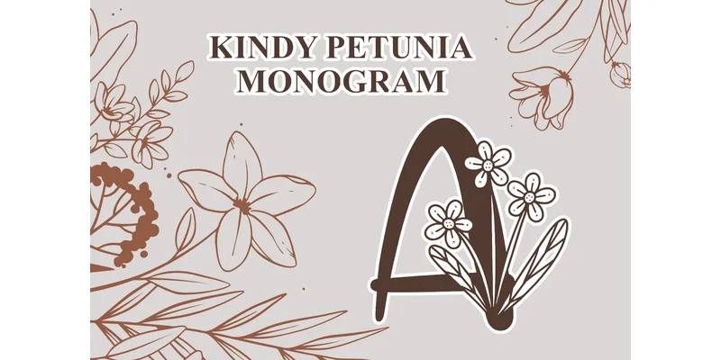Monogram Kindy Petunia Font by mantrasangar.supply by mantrasangar.supply — Decorative Font