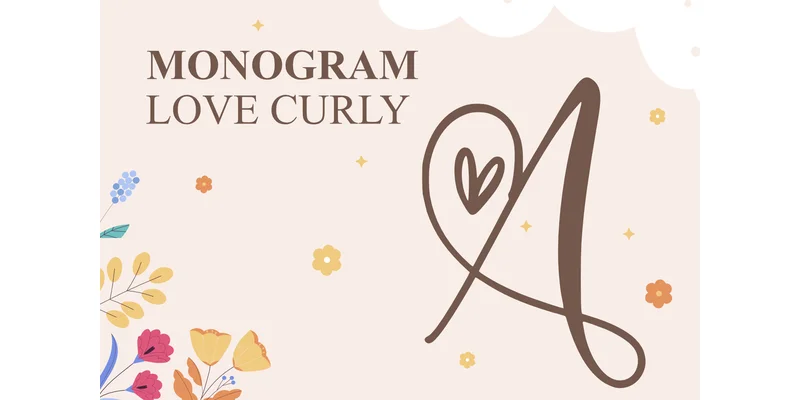 Monogram Love Curly Font by mantrasangar.supply by mantrasangar.supply — Decorative Font