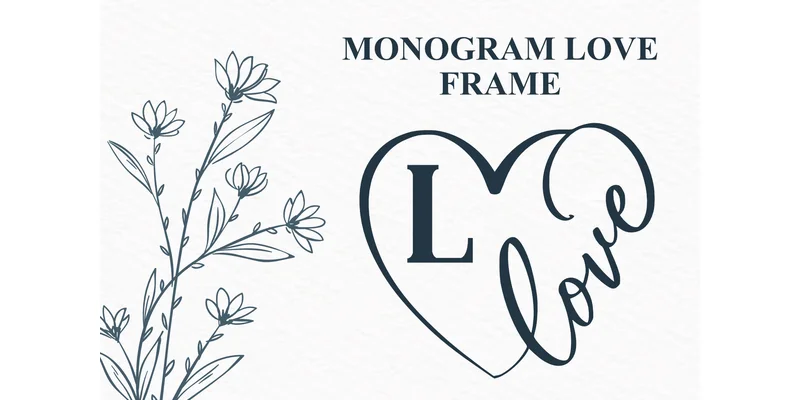 Monogram Love Frame Font by mantrasangar.supply by mantrasangar.supply — Decorative Font