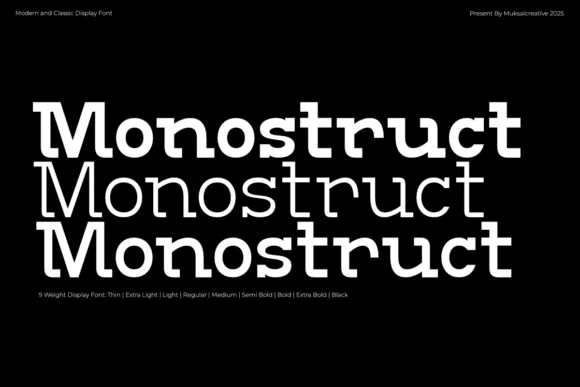 Monostruct by Muksal Creative — Slab Serif Font