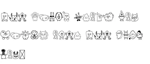 Monster2 by danita.kukkai — Dingbats Font — thumbnail 6