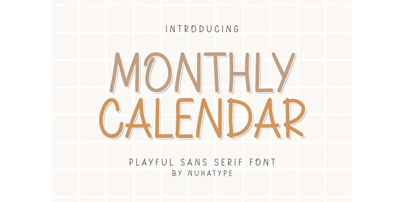 Monthly Calendar Font by Nuhatype — Sans Serif Font