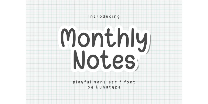 Monthly Notes Font by Nuhatype — Sans Serif Font