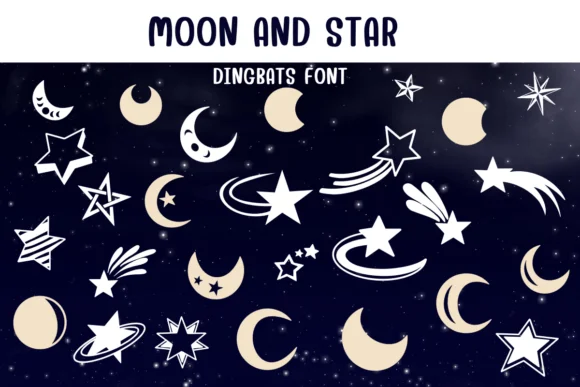 Moon and Star by Sontaya — Dingbats Font