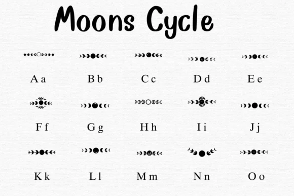 Moon Cycle by Nongyao — Dingbats Font — thumbnail 2