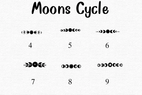Moon Cycle by Nongyao — Dingbats Font — thumbnail 4