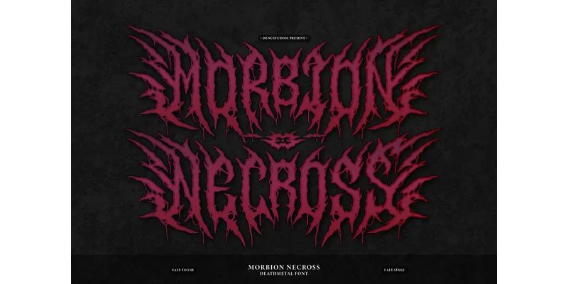 Morbion Necross Font by Denustudios by Denustudios — Blackletter Font