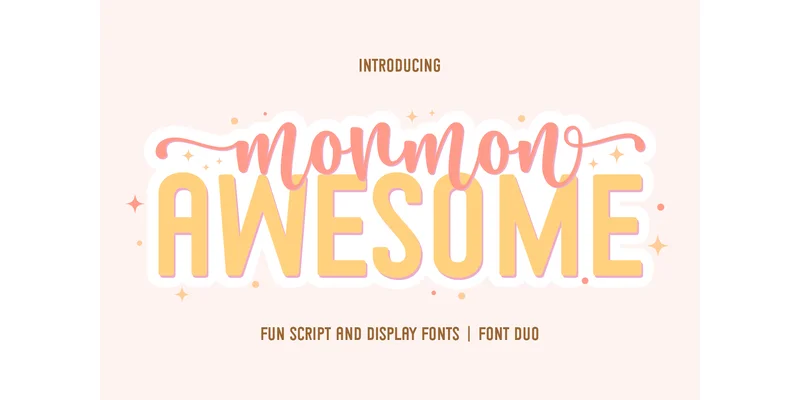 Mormon Awesome Duo Font by Jasa (7NTypes) — Display Font