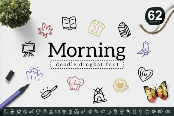 Morning by YandiDesigns — Dingbats Font