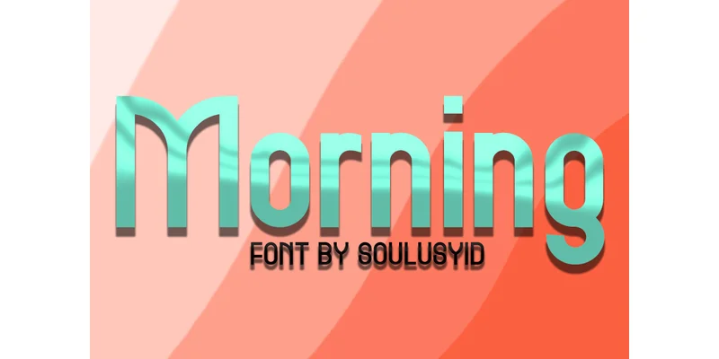 Morning Font by SoulusYid — Sans Serif Font