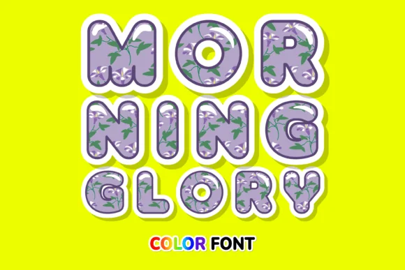 Morning Glory by JUSTTYPE — Color Fonts Font