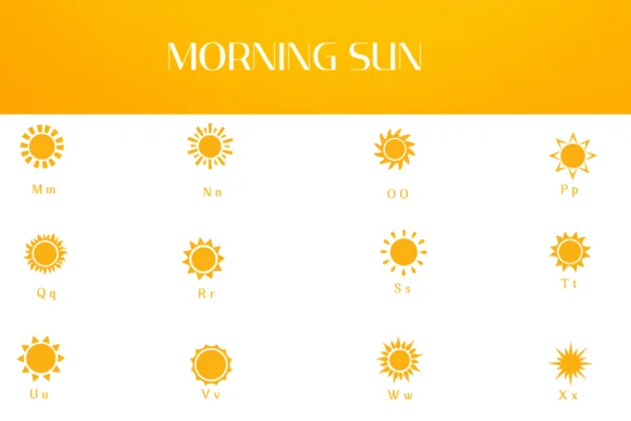 Morning Sun by Heartcraft Atelier — Dingbats Font — thumbnail 3