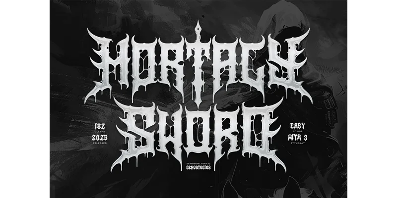 Mortaly Sword Font by Denustudios by Denustudios — Blackletter Font