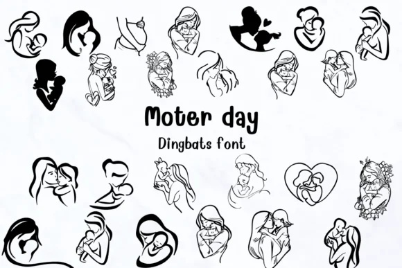 Mother Day by Nongyao — Dingbats Font