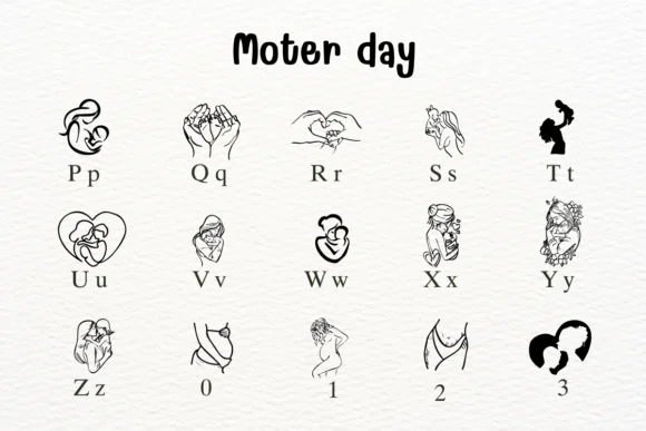 Mother Day by Nongyao — Dingbats Font — thumbnail 3