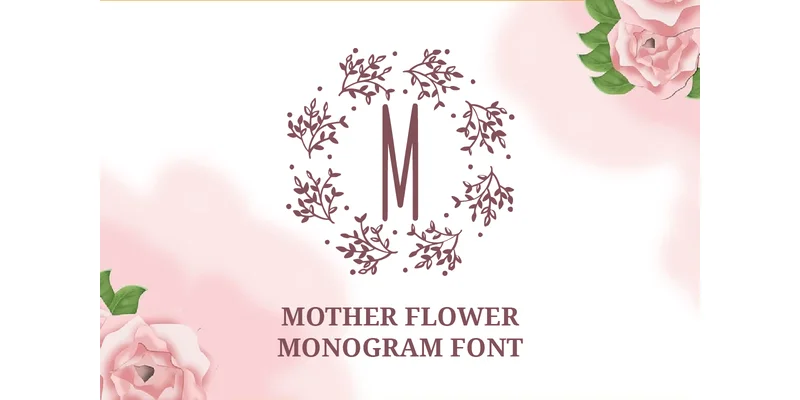 Mother Flower Monogram Font by Letterayu by Letterayu — Decorative Font