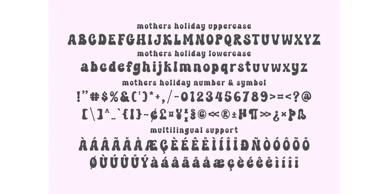 Mother's Holiday Font by Keithzo (7NTypes) — Display Font — thumbnail 7