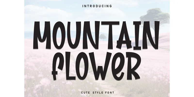 Mountain Flower Font by Misterletter.co — Display Font