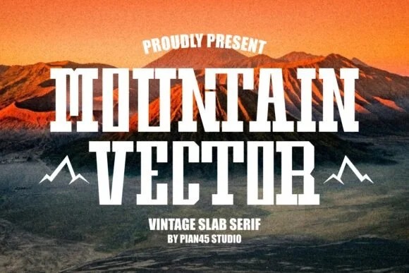 Mountain Vector by Pian45 — Slab Serif Font
