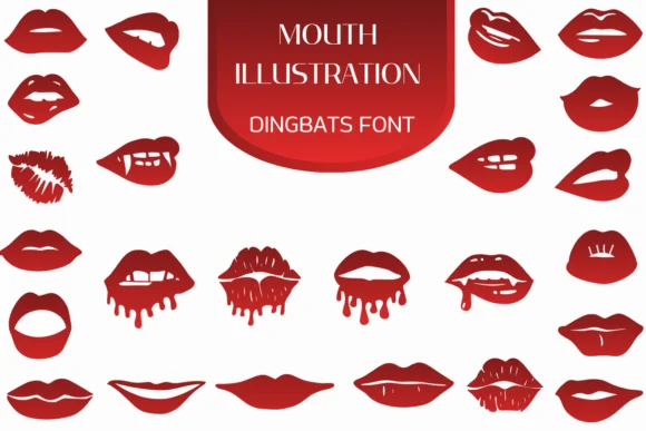 Mouth Illustration by Heartcraft Atelier — Dingbats Font