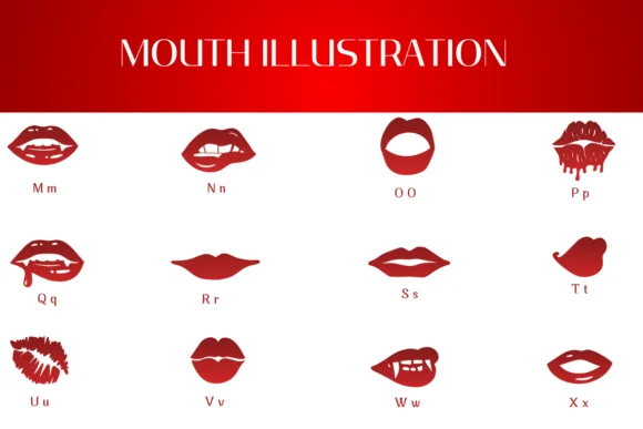 Mouth Illustration by Heartcraft Atelier — Dingbats Font — thumbnail 3