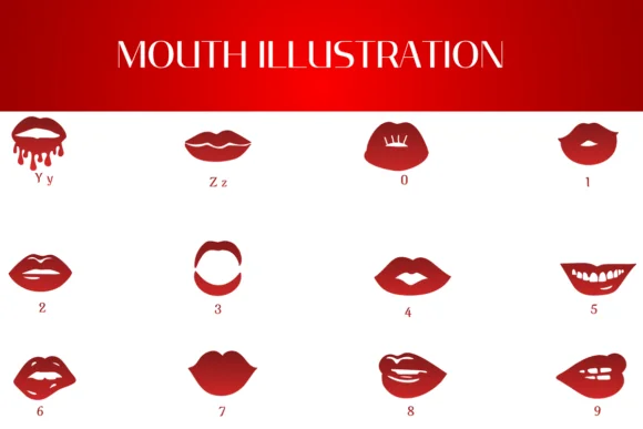 Mouth Illustration by Heartcraft Atelier — Dingbats Font — thumbnail 4