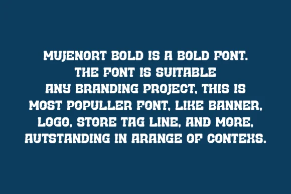 Mujenort Bold by Qrdesignstd — Slab Serif Font — thumbnail 6