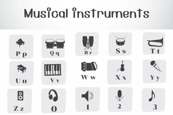 Musical Instruments by Ketsarin — Dingbats Font — thumbnail 2