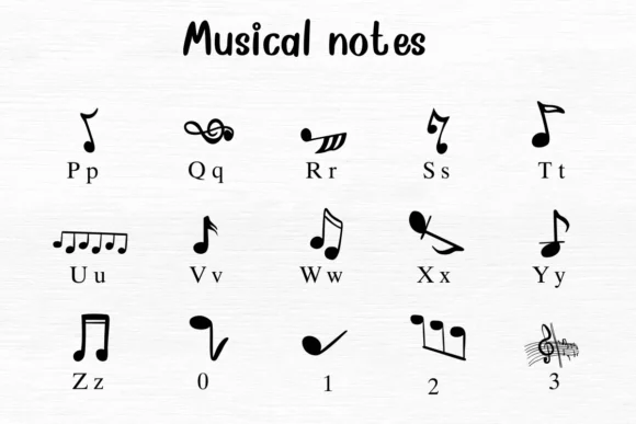 Musical Notes by Nongyao — Dingbats Font — thumbnail 3