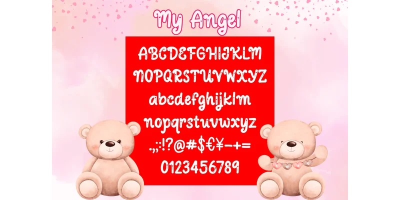 My Angel Font by Bassoonartwork — Display Font — thumbnail 7