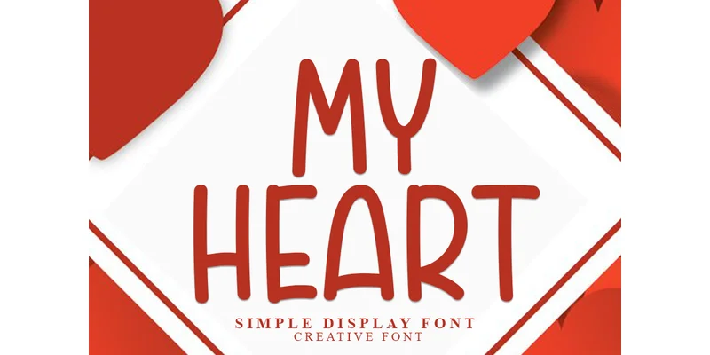My Heart Font by PAYJHOshop — Display Font