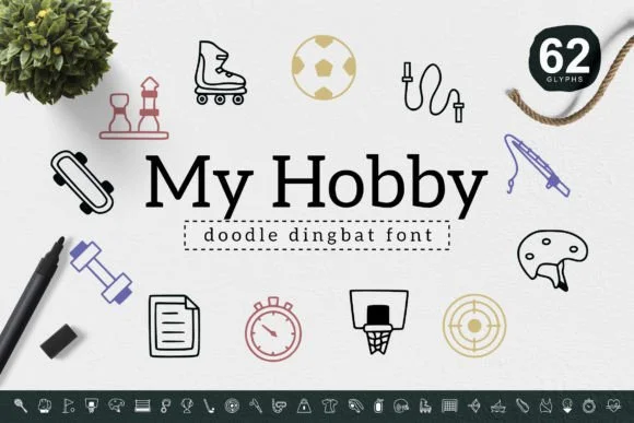 My Hobby by YandiDesigns — Dingbats Font