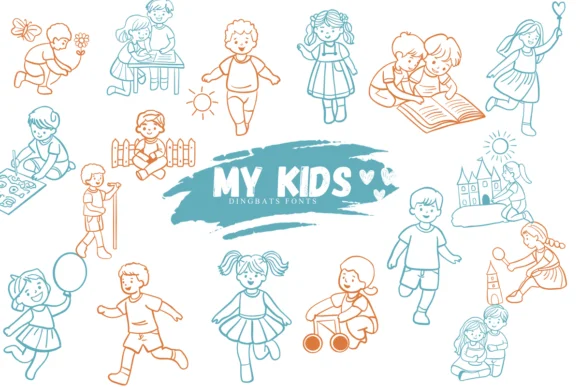 My Kids by Suphitchaya — Dingbats Font