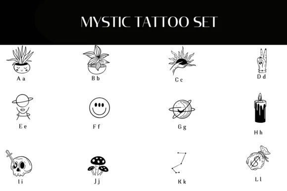 Mystic Tattoo Set by Heartcraft Atelier — Dingbats Font — thumbnail 2