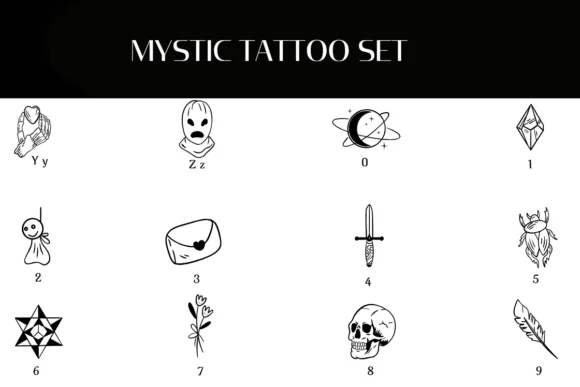 Mystic Tattoo Set by Heartcraft Atelier — Dingbats Font — thumbnail 4