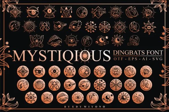 Mystiqious Dingbats by edywiyonopp — Dingbats Font