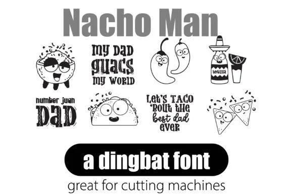 Nacho Man by Illustration Ink — Dingbats Font