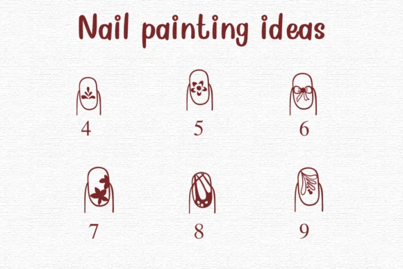 Nail Painting Ideas by Nongyao — Dingbats Font — thumbnail 4