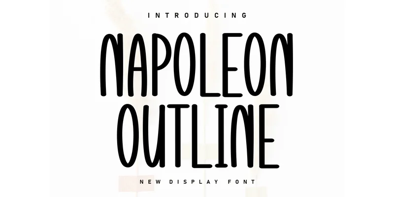 Napoleon Outline Font by KC Production — Display Font