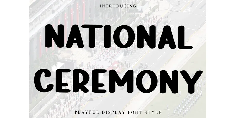 National Ceremony Font by FreshTypeINK — Display Font