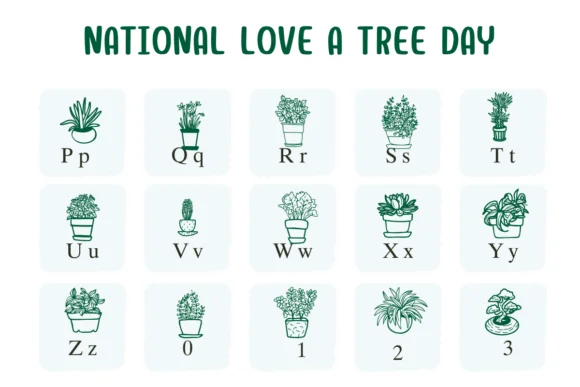 National Love a Tree Day by Nongyao — Dingbats Font — thumbnail 3