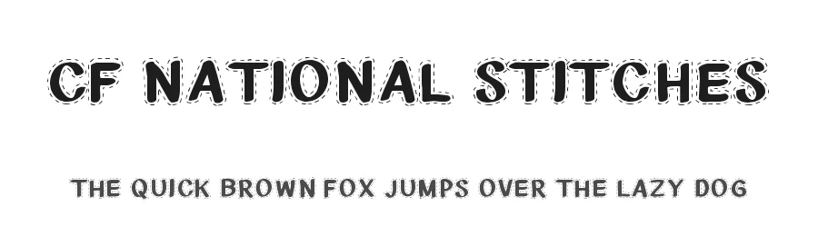 CF National Stitches by Cloutierfontes — Decorative Font
