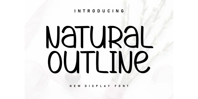 Natural Outline Font by ArtLine Design — Display Font