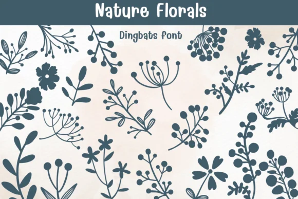 Nature Florals by Sontaya — Dingbats Font
