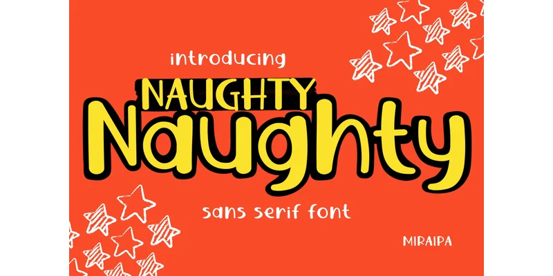Naughty Font by miraipa — Sans Serif Font