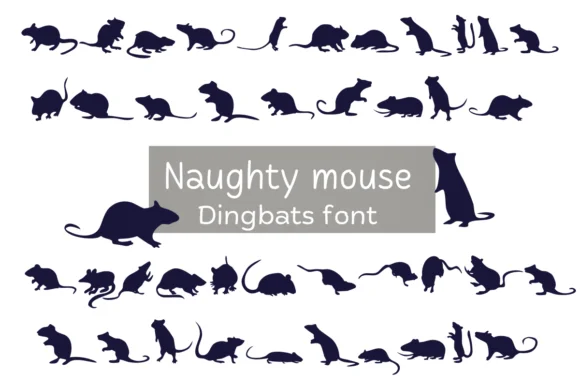 Naughty Mouse by Nongyao — Dingbats Font