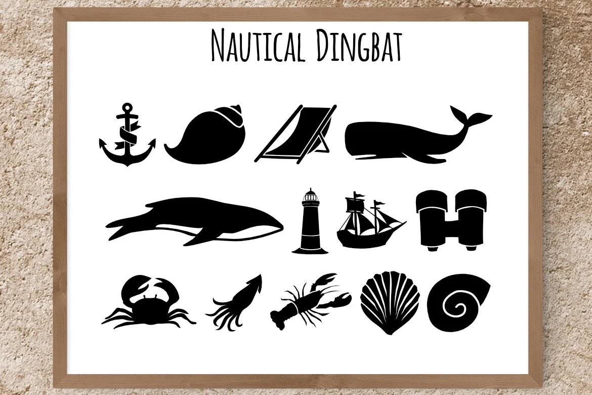 Nautical Dingbat by LebahStudio — Dingbats Font