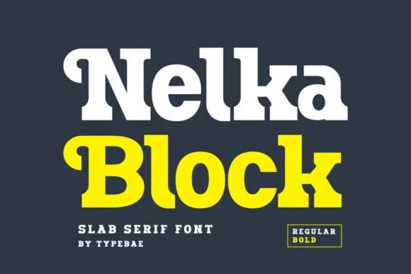 Nelka Block by Typebae β Slab Serif Font